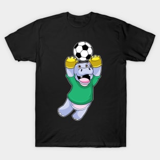 Hippo at Soccer Sports T-Shirt